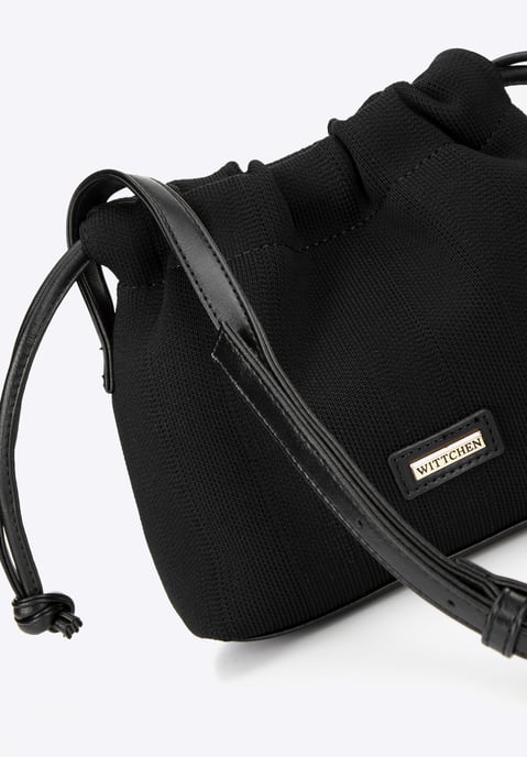 Wittchen Damen kleiner schwarzer Polyester-Kordelzugbeutel - Image 6