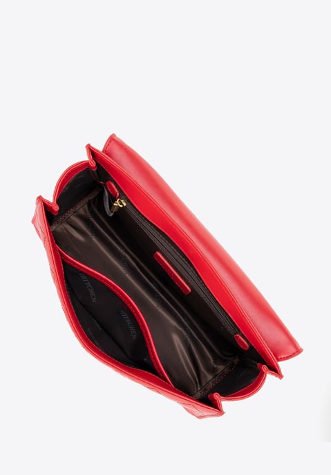 Wittchen Damen-Umhängetasche aus echtem Leder mit Steppung in Rot - Image 4