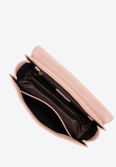 Wittchen Damen-Umhängetasche aus echtem Leder mit Steppung, rosa, Naturleder - Image 4