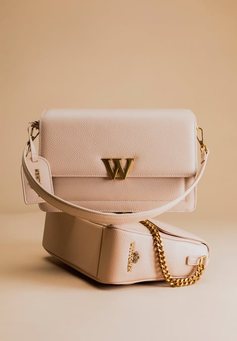 Wittchen Damen-Umhängetasche aus Leder mit Quaste, Beige, Naturleder - Image 2