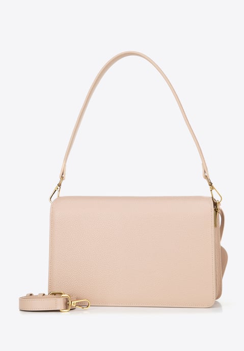 Wittchen Damen-Umhängetasche aus Leder mit Quaste, Beige, Naturleder - Image 4
