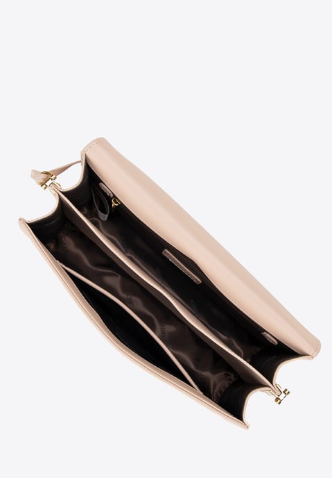 Wittchen Damen-Umhängetasche aus Leder mit Quaste, Beige, Naturleder - Image 5