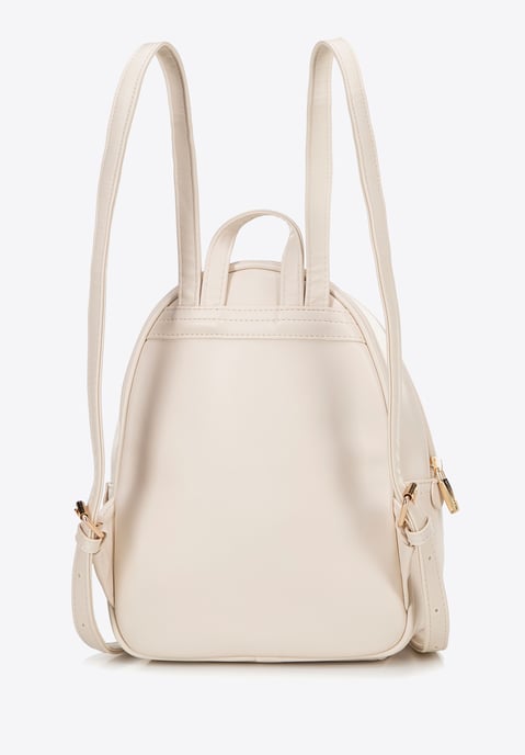 Wittchen Damenrucksack mit Flechtmuster, cremefarben und beige, aus Öko-Leder - Image 2