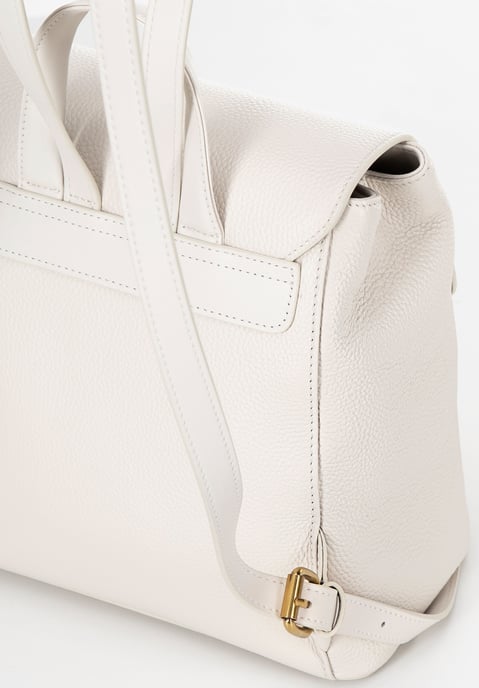 Wittchen Damen-Lederrucksack mit rechteckiger Klappe, Creme, Naturleder - Image 4