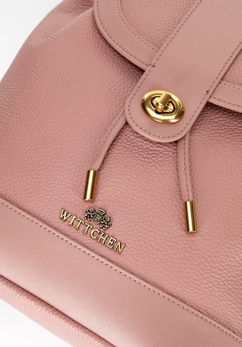 Wittchen Damen-Lederrucksack mit Kordelzug, Rosa, Naturleder - Image 4