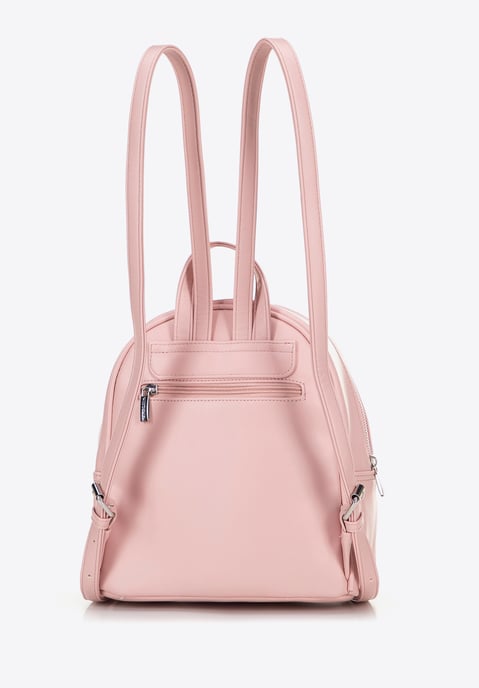 Wittchen Damenrucksack aus Kunstleder mit Ziernähten, Rosa, Öko-Leder - Image 2
