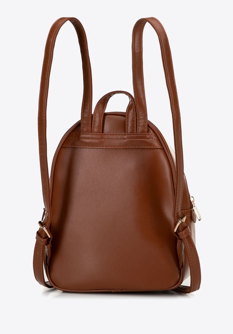 Wittchen Damenrucksack mit Flechtmuster, braun und beige, Öko-Leder - Image 2