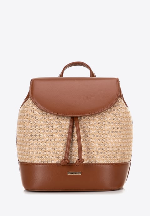 Wittchen Damen-Rucksack, gewebt, braun und beige, Polyurethan - Image 1