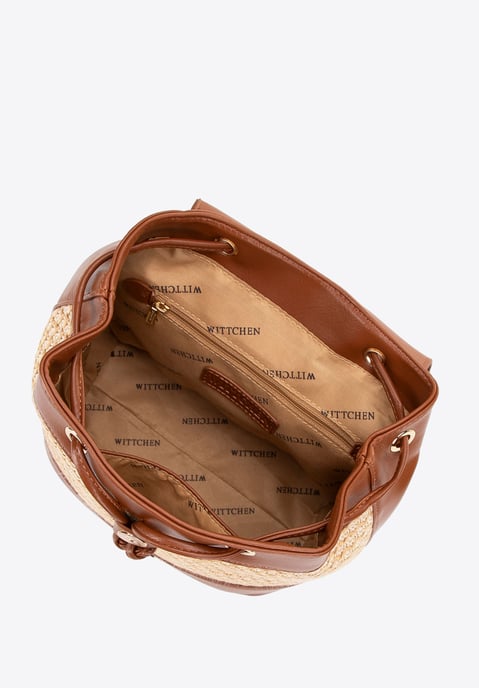 Wittchen Damen-Rucksack, gewebt, braun und beige, Polyurethan - Image 3
