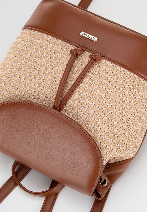 Wittchen Damen-Rucksack, gewebt, braun und beige, Polyurethan - Image 4