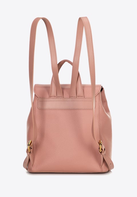 Wittchen Damen-Lederrucksack mit rechteckiger Klappe, rosa Naturleder - Image 3