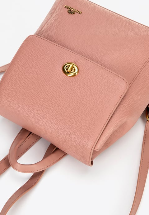 Wittchen Damen-Lederrucksack mit rechteckiger Klappe, rosa Naturleder - Image 5
