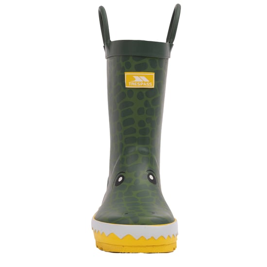 Trespass - Kinder Gummistiefel, Krokodil (Grün/Gelb) - Image 4