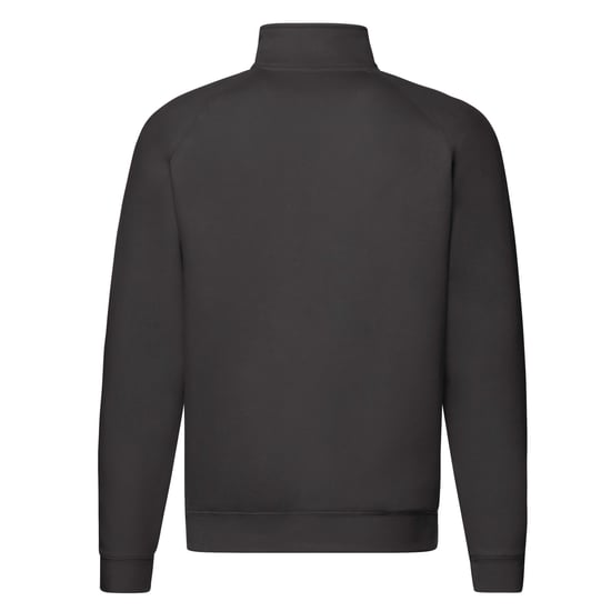 Fruit of the Loom - "Premium" Sweatshirt mit kurzem Reißverschluss für Herren/Damen Unisex Raglanärmel (Schwarz) - Image 2