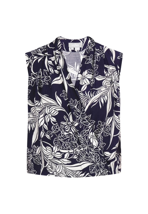 usha Bluse Frauen marineblau cremeweiß - Image 1