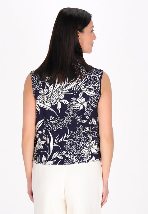 usha Bluse Frauen marineblau cremeweiß - Image 4