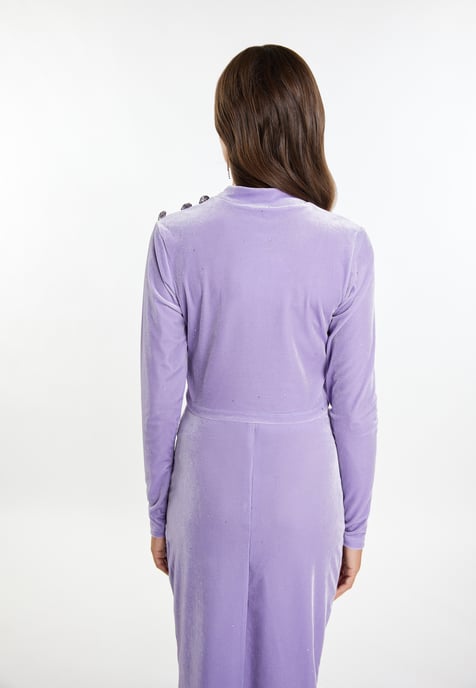 Faina Samtshirt mit Glitzer Damen Lavendel - Image 4