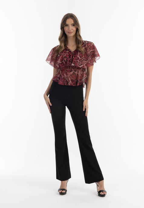 Faina Bluse Damen rot schlange - Image 2
