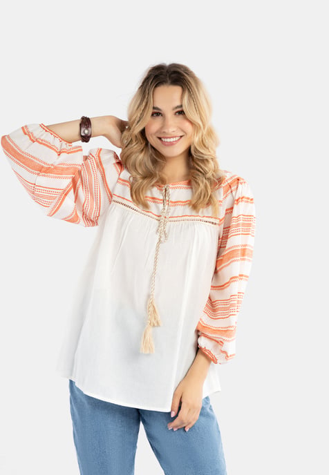 IZIA Bluse Damen orange - Image 3