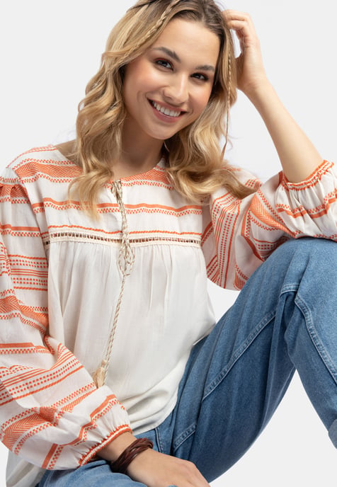 IZIA Bluse Damen orange - Image 5