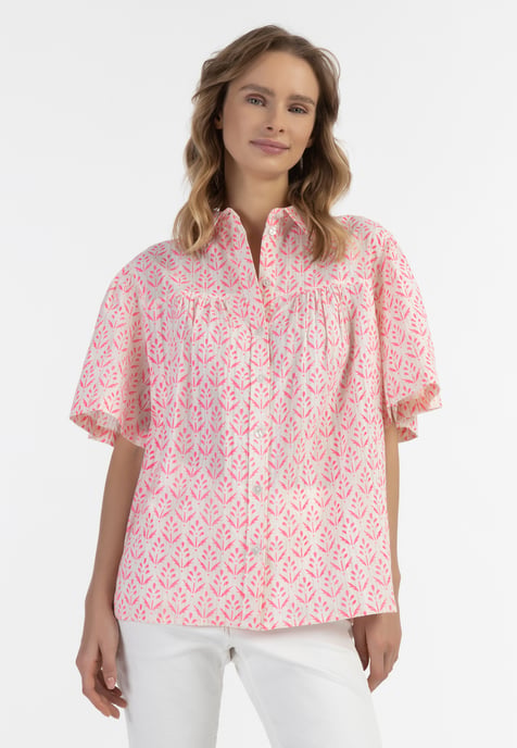IZIA kurzarmbluse Damen neonpink - Image 3