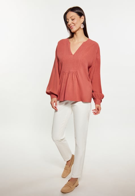 usha Bluse Damen Rostorange - Image 2