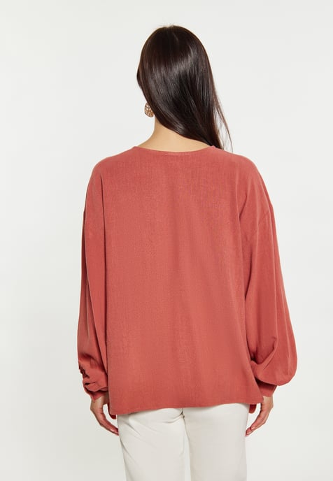 usha Bluse Damen Rostorange - Image 4