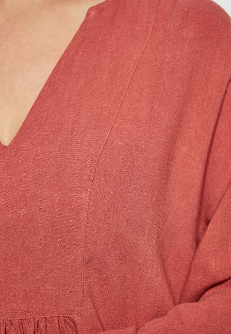 usha Bluse Damen Rostorange - Image 5