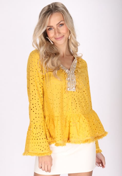 IZIA Bluse Damen gelb - Image 3