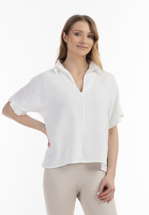 usha Blusenshirt Damen weiss - Image 3
