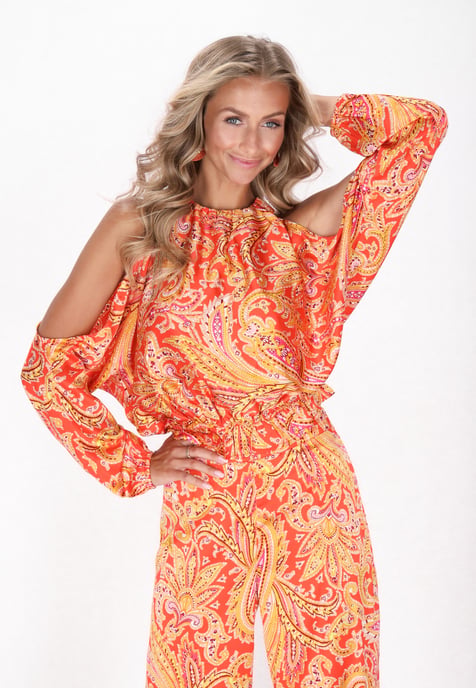 IZIA Bluse Frauen orange mehrfarbig - Image 3