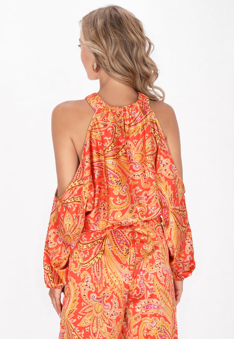 IZIA Bluse Frauen orange mehrfarbig - Image 4