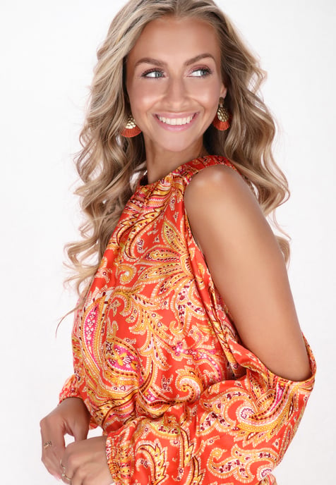 IZIA Bluse Frauen orange mehrfarbig - Image 5