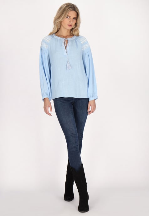 usha Bluse Damen hellblau - Image 2