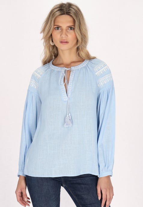 usha Bluse Damen hellblau - Image 3