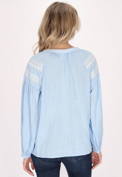 usha Bluse Damen hellblau - Image 4