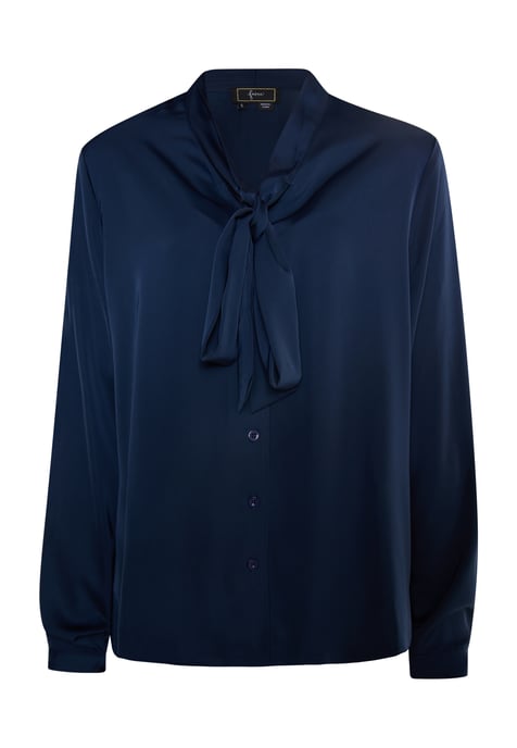 Faina Schluppenbluse Damen Marine - Image 1