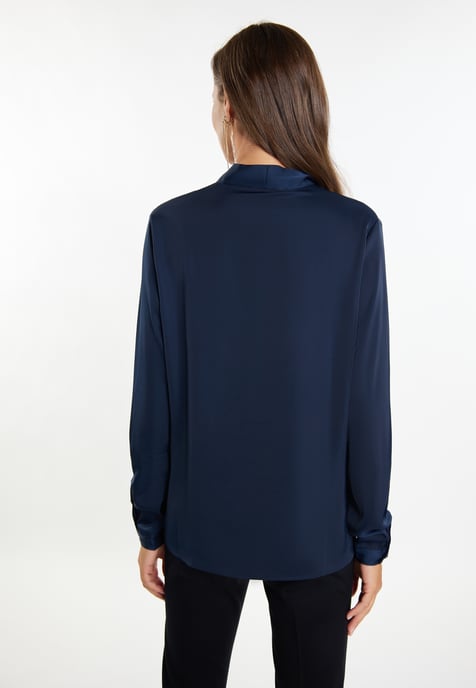 Faina Schluppenbluse Damen Marine - Image 4