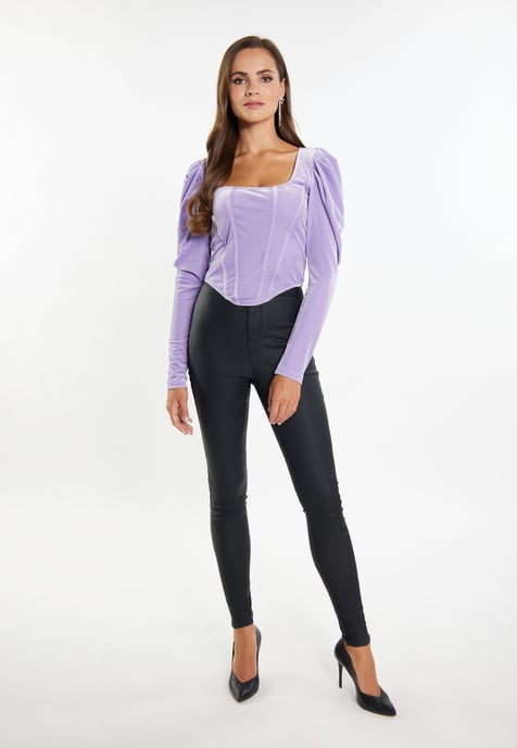 Faina Bluse Damen Lavendel - Image 2