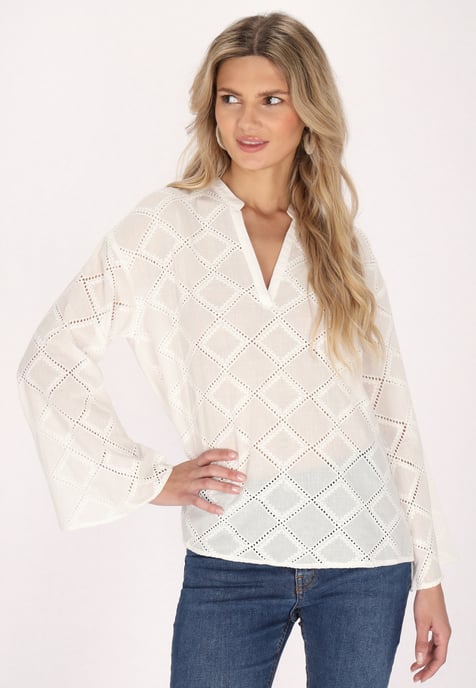 usha Bluse Damen weiss - Image 3