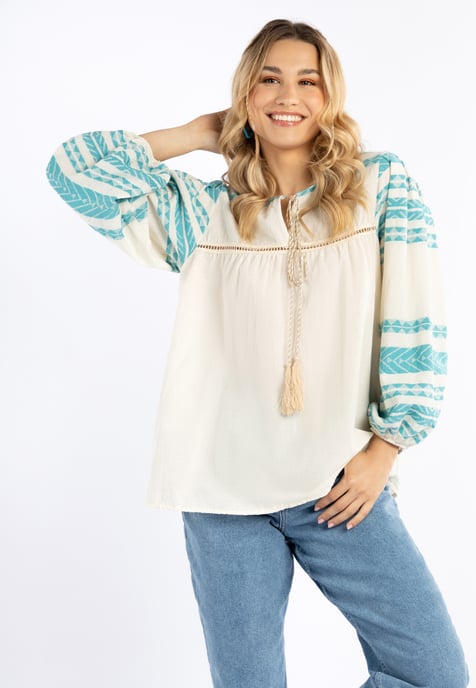 IZIA Bluse Damen türkis - Image 3