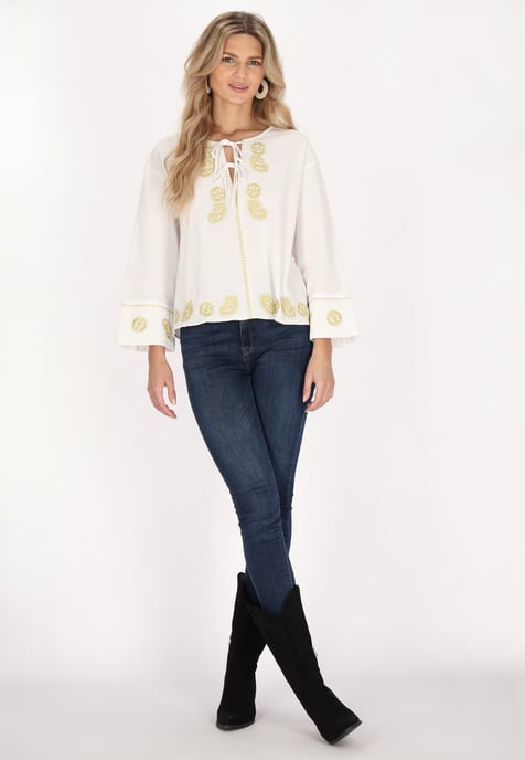 usha Bluse Damen weiss - Image 2