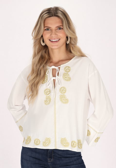 usha Bluse Damen weiss - Image 3