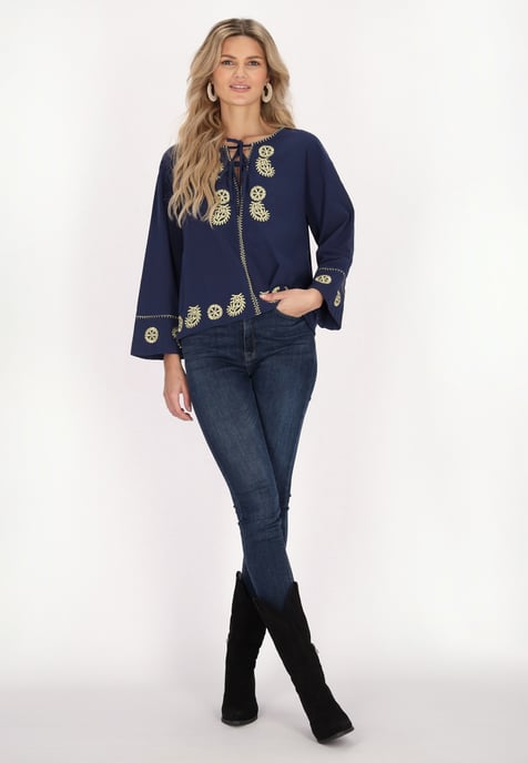 usha Bluse Damen Marine - Image 2