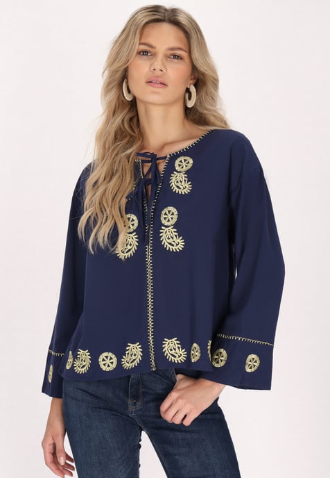 usha Bluse Damen Marine - Image 3