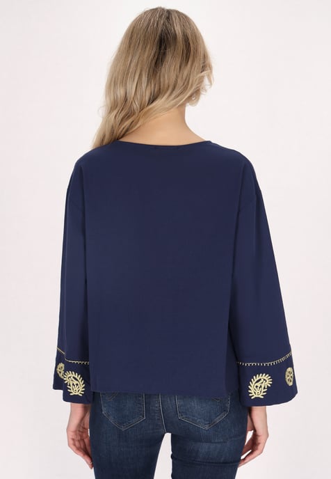 usha Bluse Damen Marine - Image 4