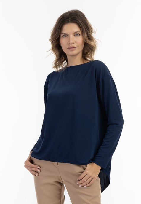 usha Langarmbluse Damen Marine - Image 3