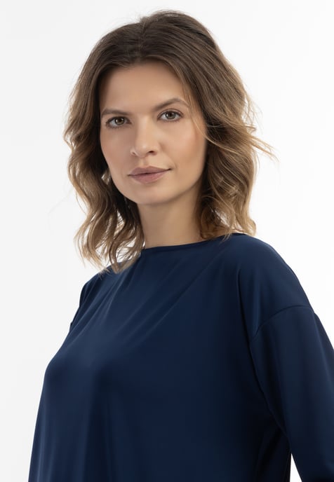 usha Langarmbluse Damen Marine - Image 5
