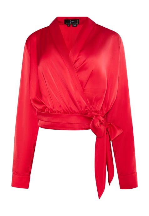 Faina Wickelbluse aus Satin Damen verrotten - Image 1