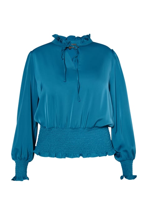 Faina Bluse Damen Smaragd Blau - Image 1